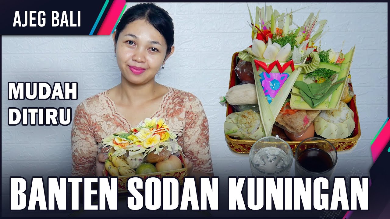 Cara Membuat Banten Sodan Kuningan II Belajar Mejejaitan