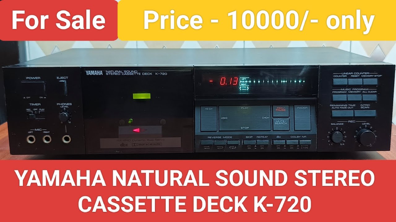 YAMAHA NATURAL SOUND STEREO CASSETTE DECK K-720 Made In Japan Nice Performance Contact No-8750424840