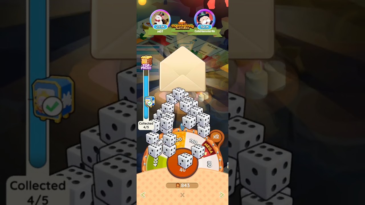 Monopoly go | THANKSGIVING Partner Completed 
