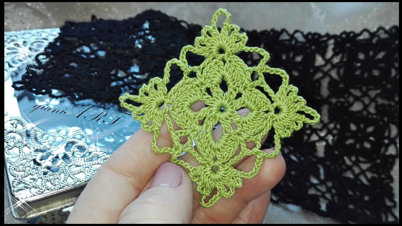 Lace Motif Crochet easy pattern | How to Join motifs together