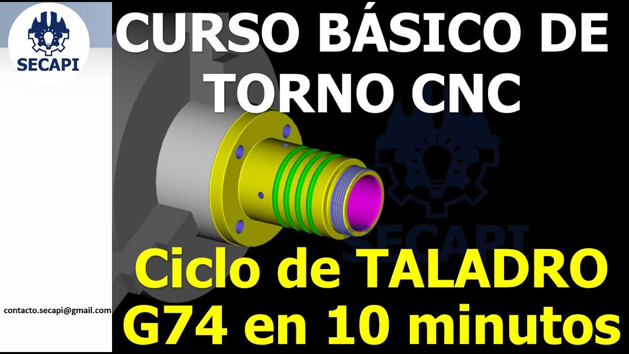 33. CICLO DE TALADRO G74 PARA TORNO CNC #cnc #cncsoftware #maquinascnc #tornocnc #cncproject