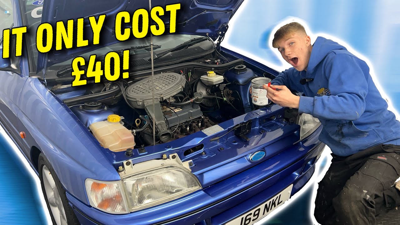 Can I paint my Ford Escort engine (in the car)