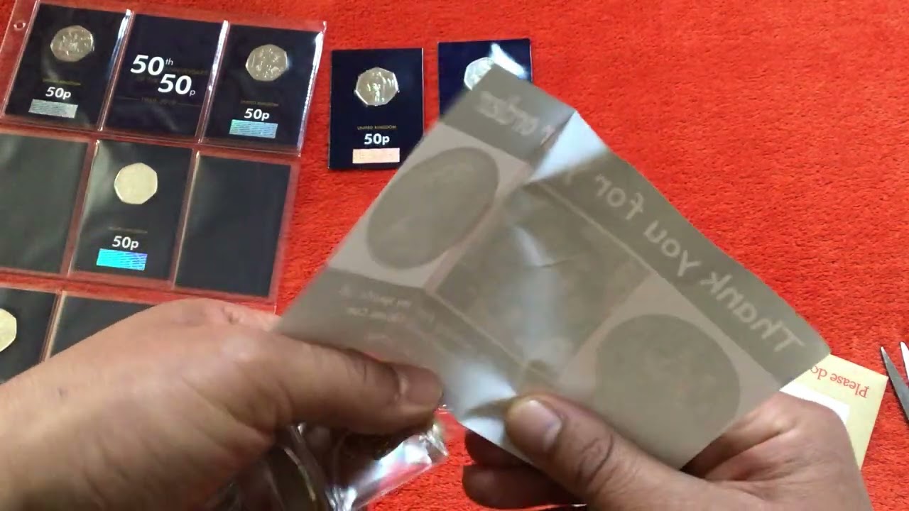 Opening / unboxing / unpacking Coins purchased from eBay Collection of 50p&rsquo;s, &pound;1&rsquo;s & &pound;2 coins-Trial