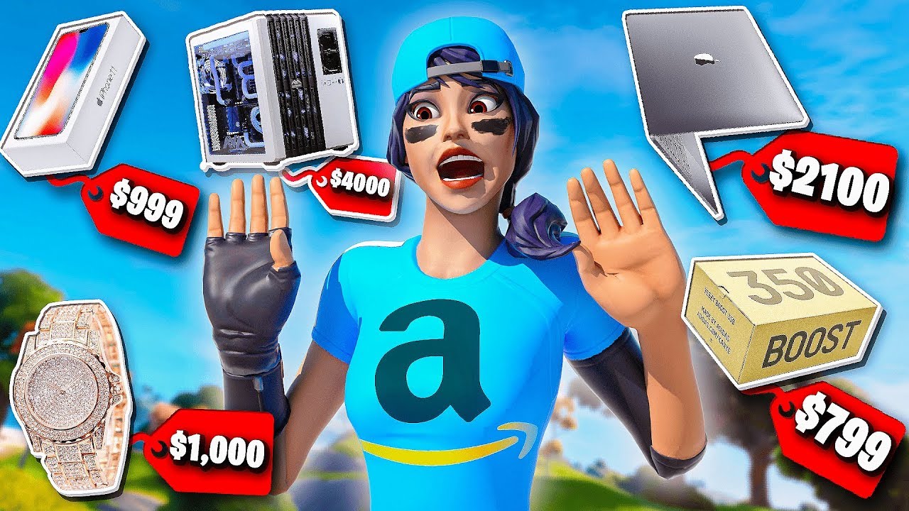 Every Death I BUY a Random Item from Amazon in Fortnite...