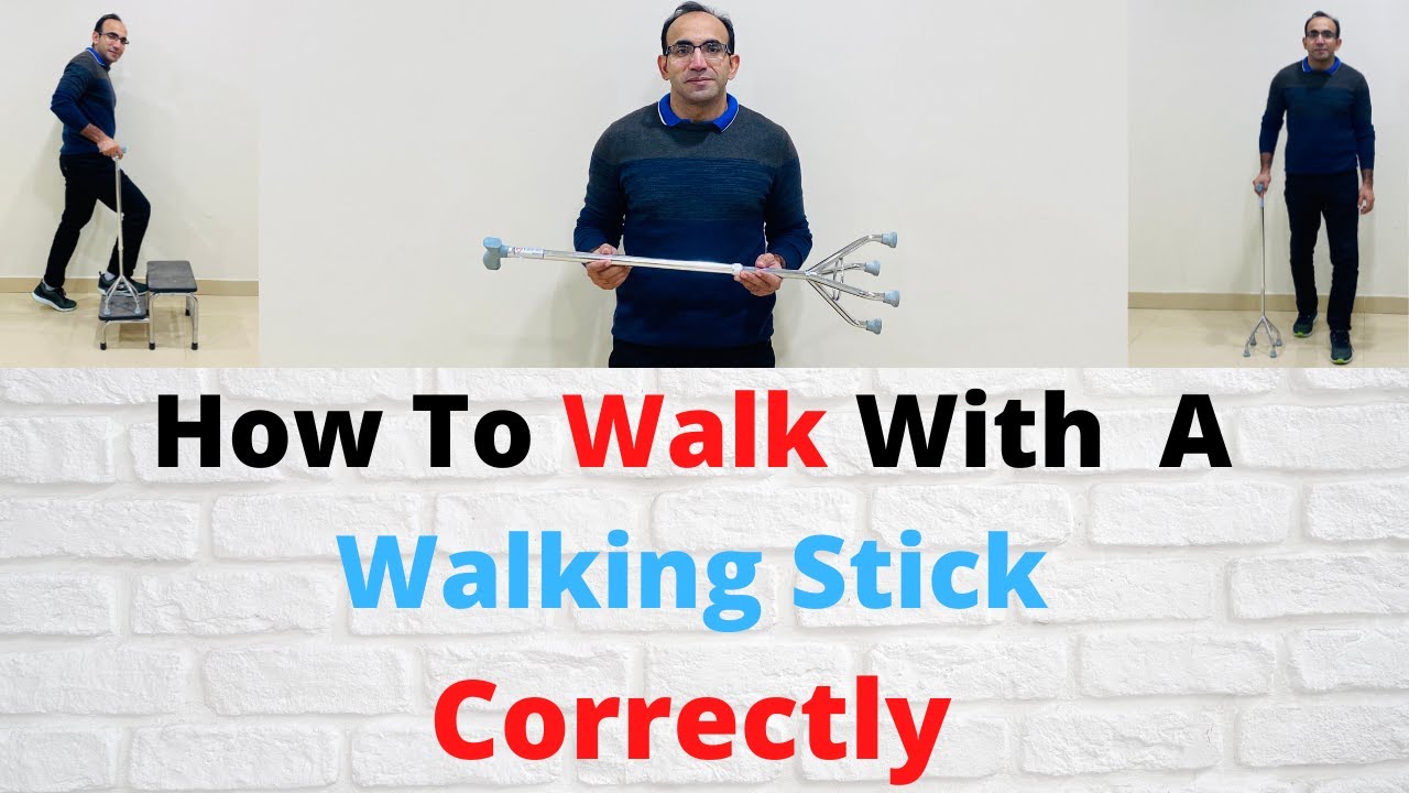 How To Walk With A Walking Stick Or Cane Correctly | How To Adjust Height Of A Stick In Urdu/Hindi
