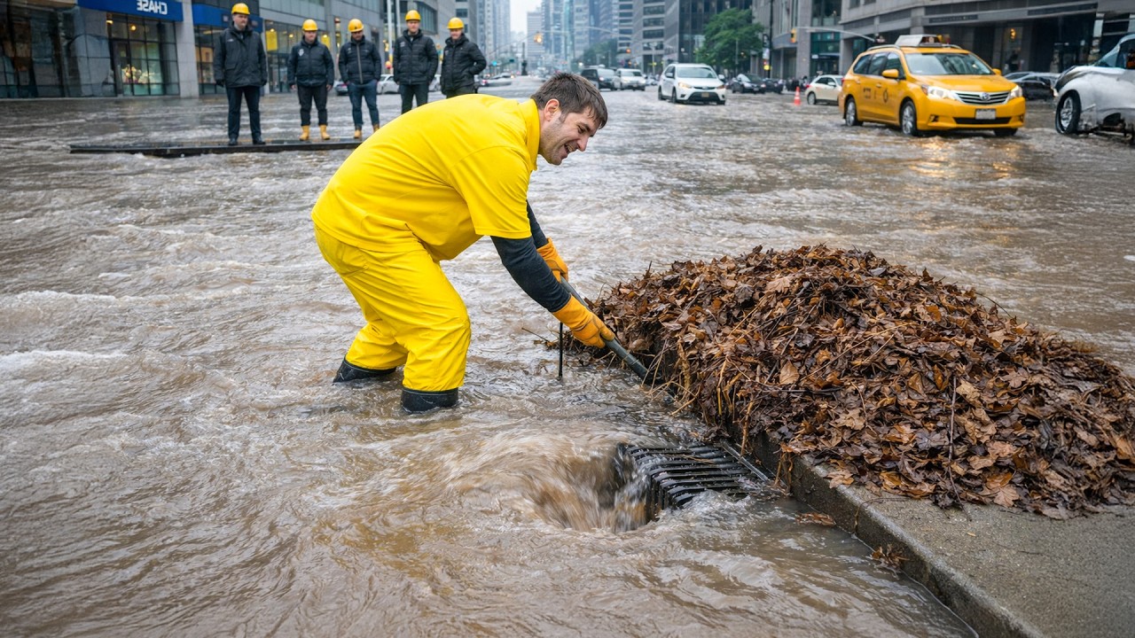 Flooded Street Saved by Extreme Drain Cleaning