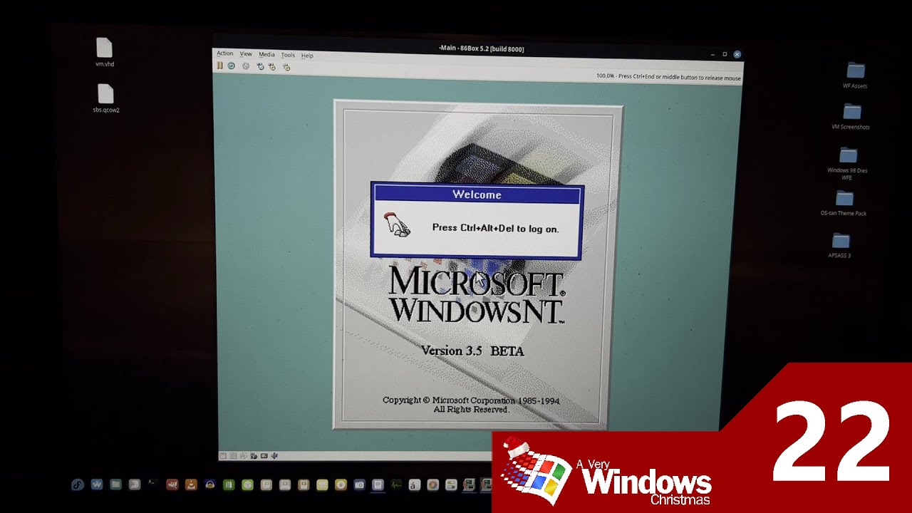 Installing and exploring Windows NT 3.5 Build 612 | A Very Windows Christmas 2025 Day 22