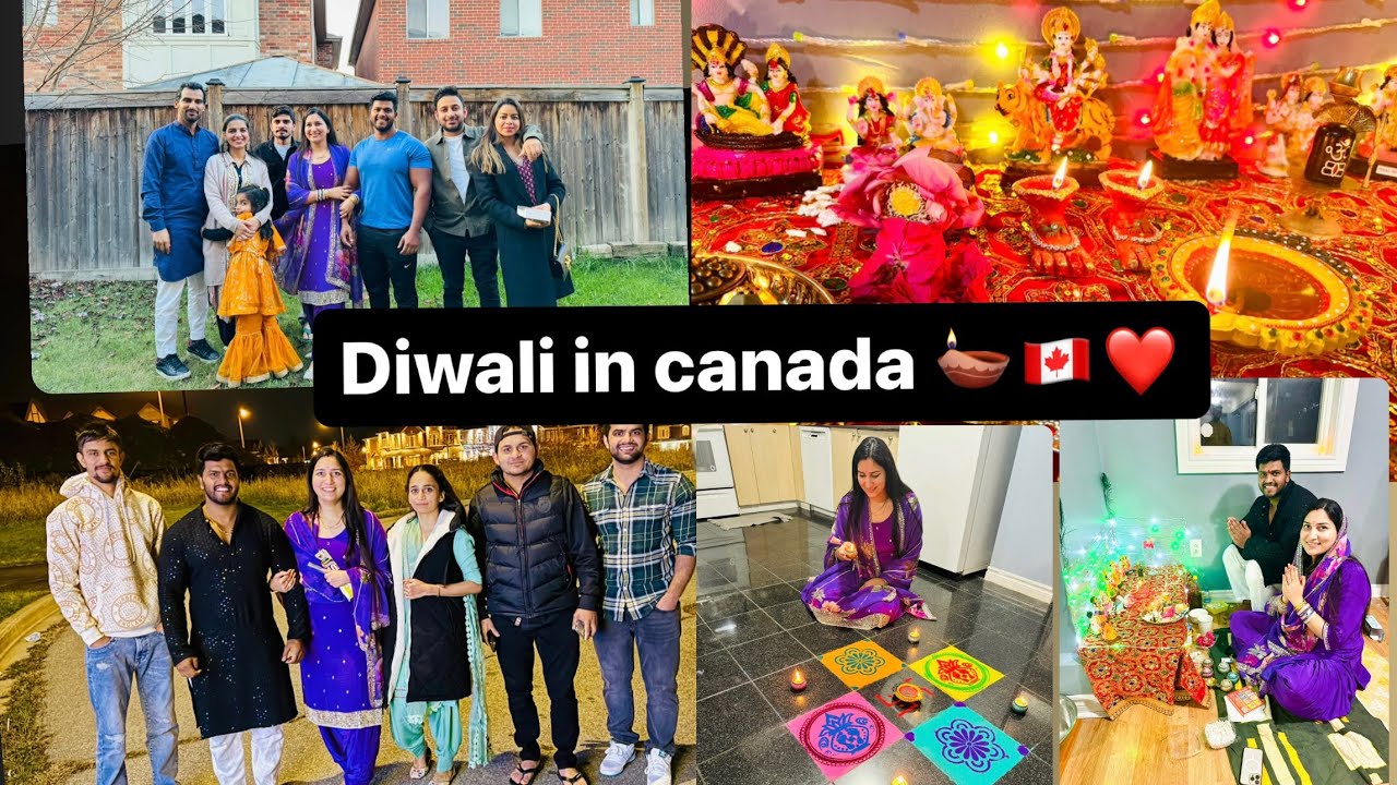 Diwali in canada 🇨🇦| Haryanvi family in canada❤️ | laxmi puja🙏 | nikki’sworld