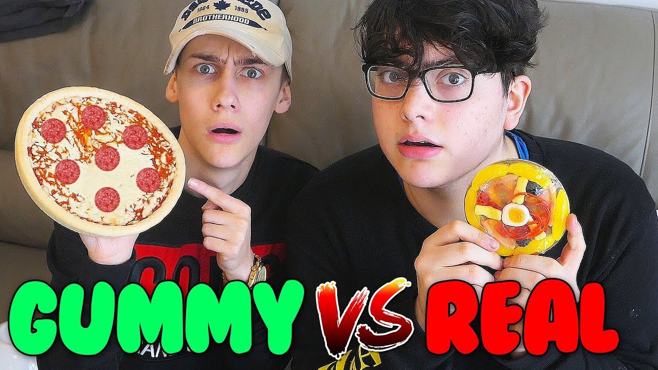 GUMMY FOOD VS REAL FOOD CHALLENGE! Part 2