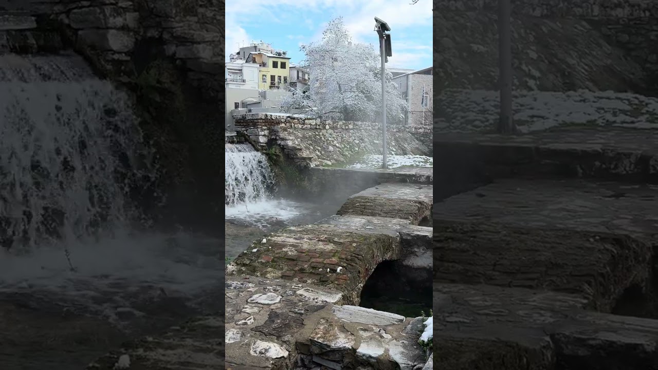 Χιόνια στο πάρκο της Αγιας Βαρβαρας