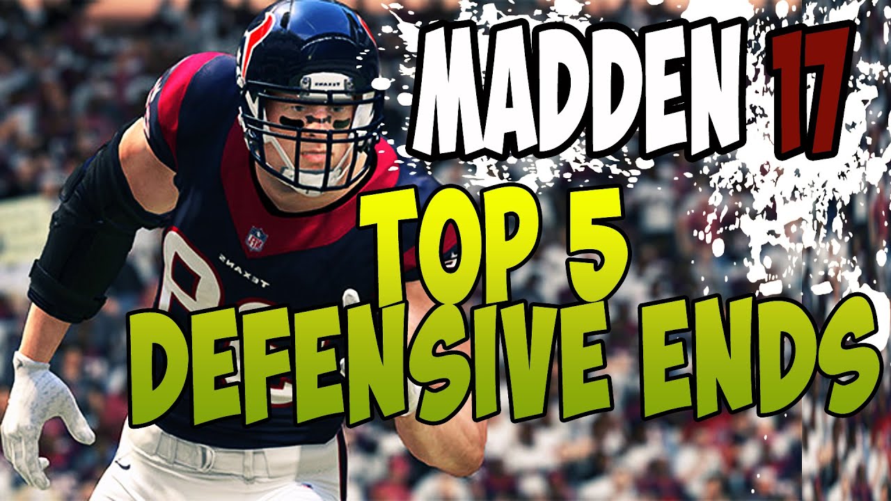 INSANE JJ WATT 99 overall ! | Top 5 Defensive Ends | Madden 17