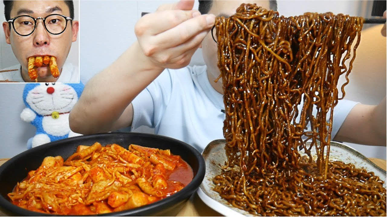 이맛이야~!짜파게티에 직접만든 캡사이신떡볶이를 부어서 요리 먹방 MUKBANG SOCIAL EATING SHOW