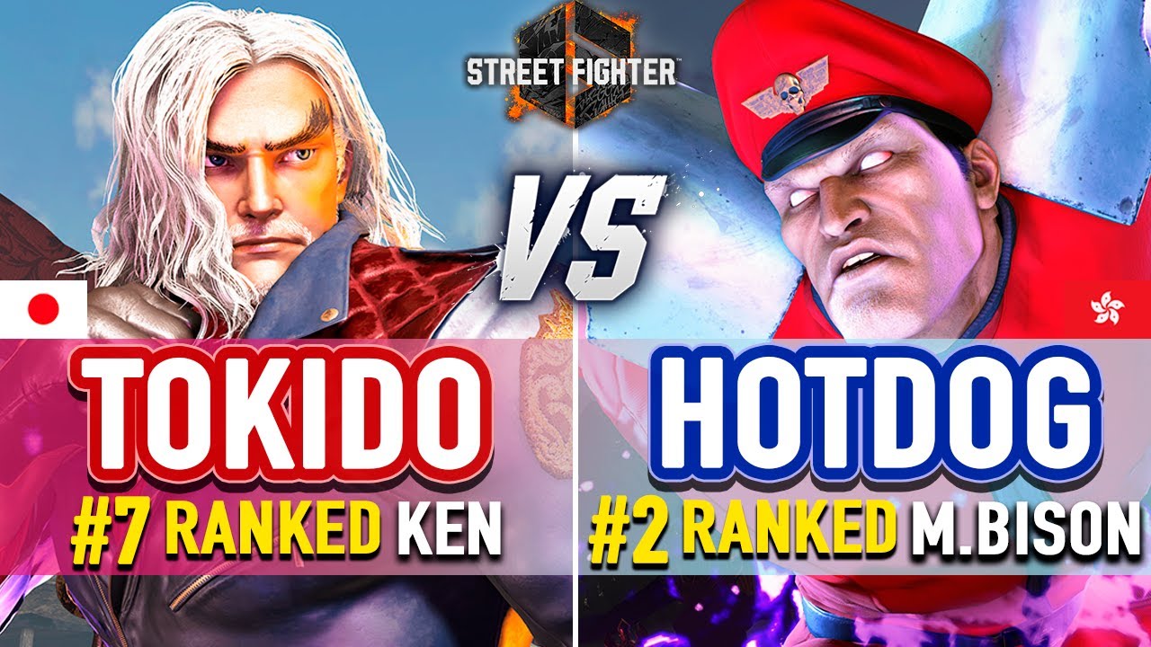SF6 🔥 Tokido (#7 Ranked Ken) vs Hotdog (#2 Ranked M.Bison) 🔥 SF6 High Level Gameplay