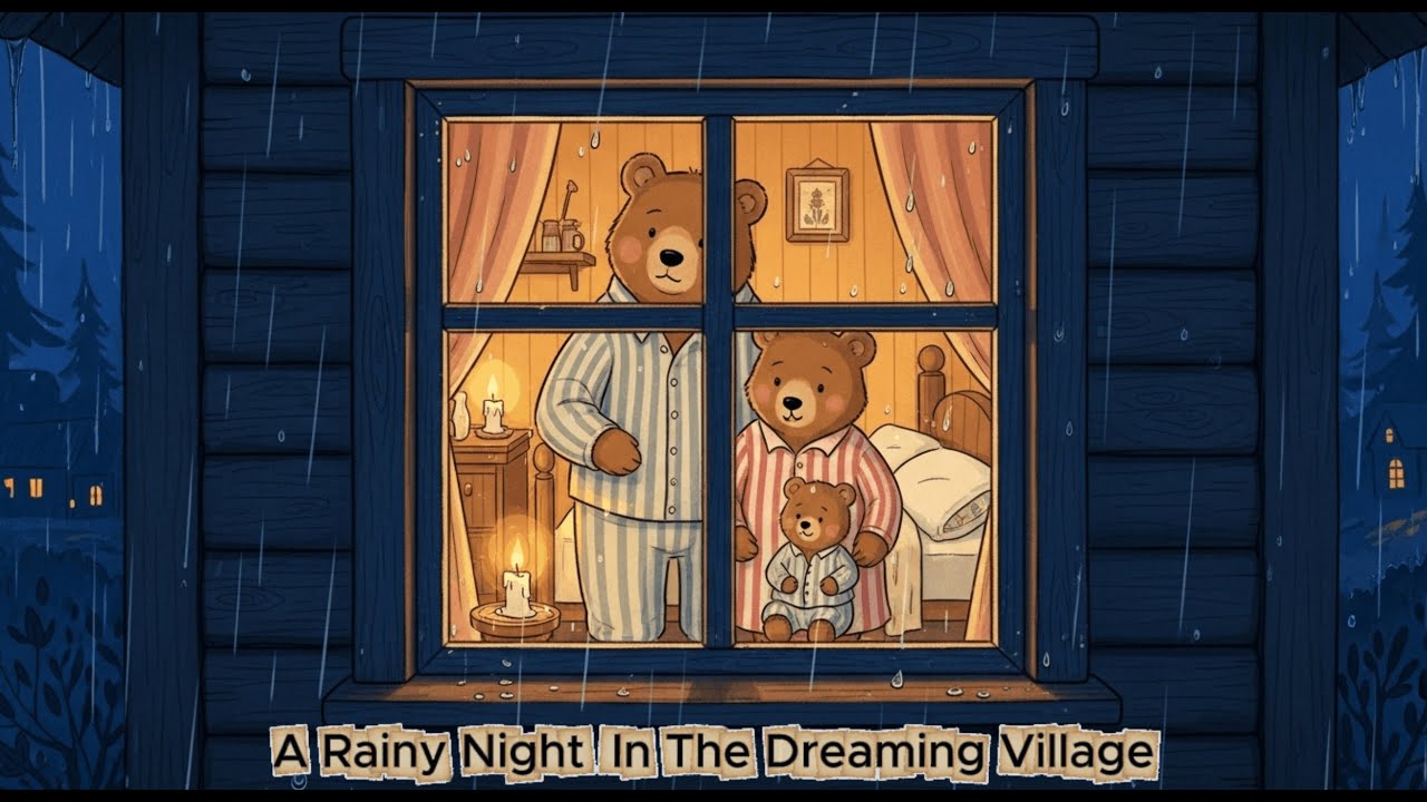 A Rainy Night in the Dreaming Village 🌧️ Piano & Sleep