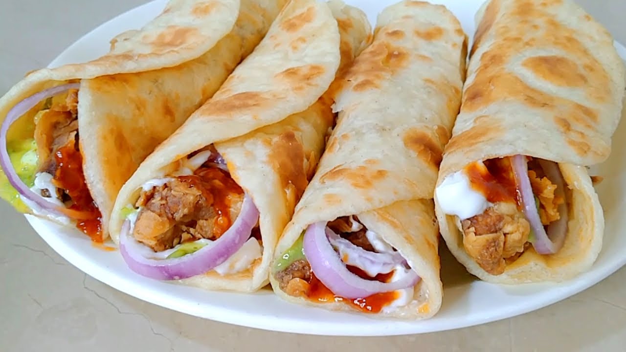 Crispy Chicken Paratha Roll By Tasty Food With Maria | Chicken Paratha Roll