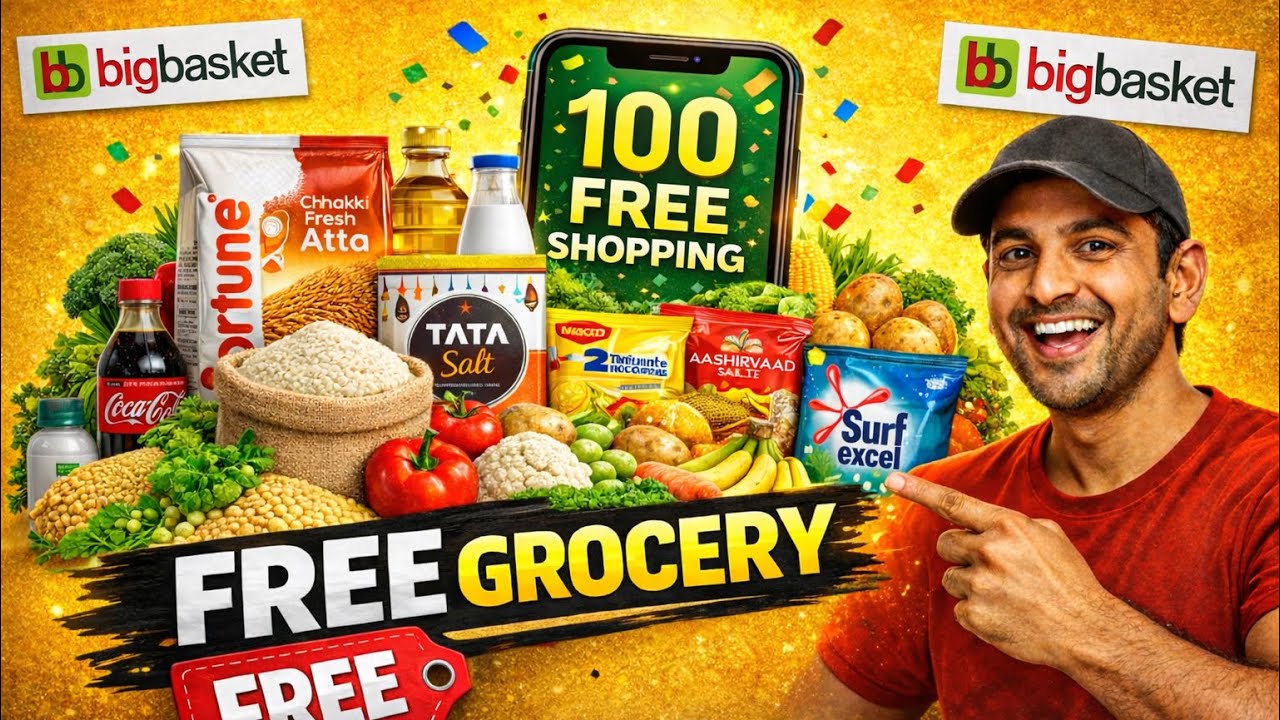 🍔🍒Bigbasket 100₹ Free Loot | Bigbasket Online Shopping | Free Shopping Offers Today 