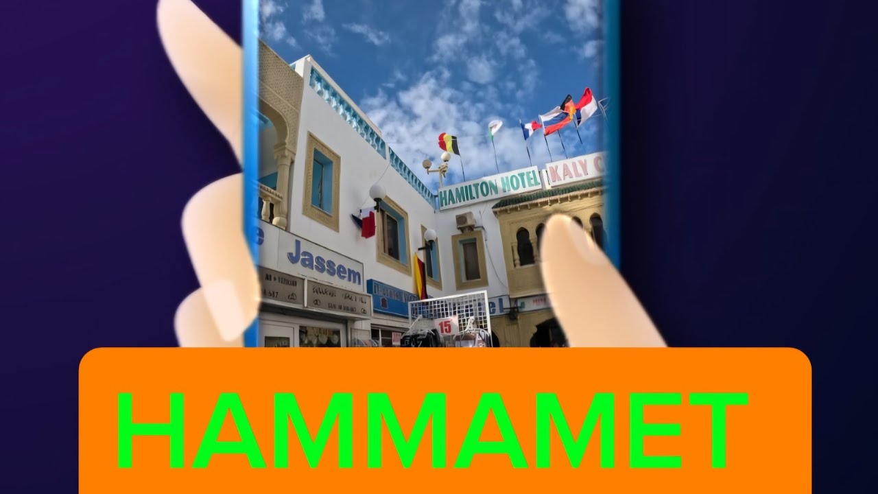 Hammamet Tunisie Tunesien Streetwalk Beach and Taxi Drive. #tunisie #tunisia #tunesien #hammamet