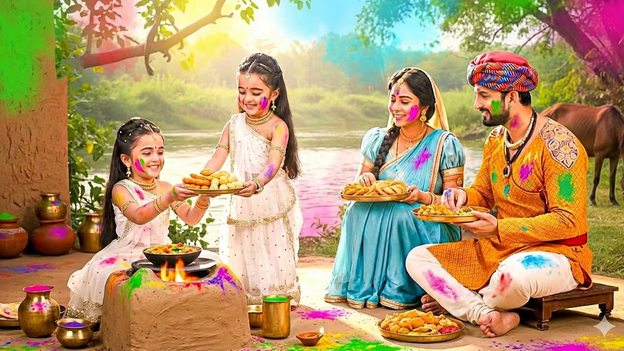 होली वाले दिन राधा सबको पकवान बना कर दे रही है | #यशोमतीमैय्याकेनंदलाला | #Shri Krishna Leela