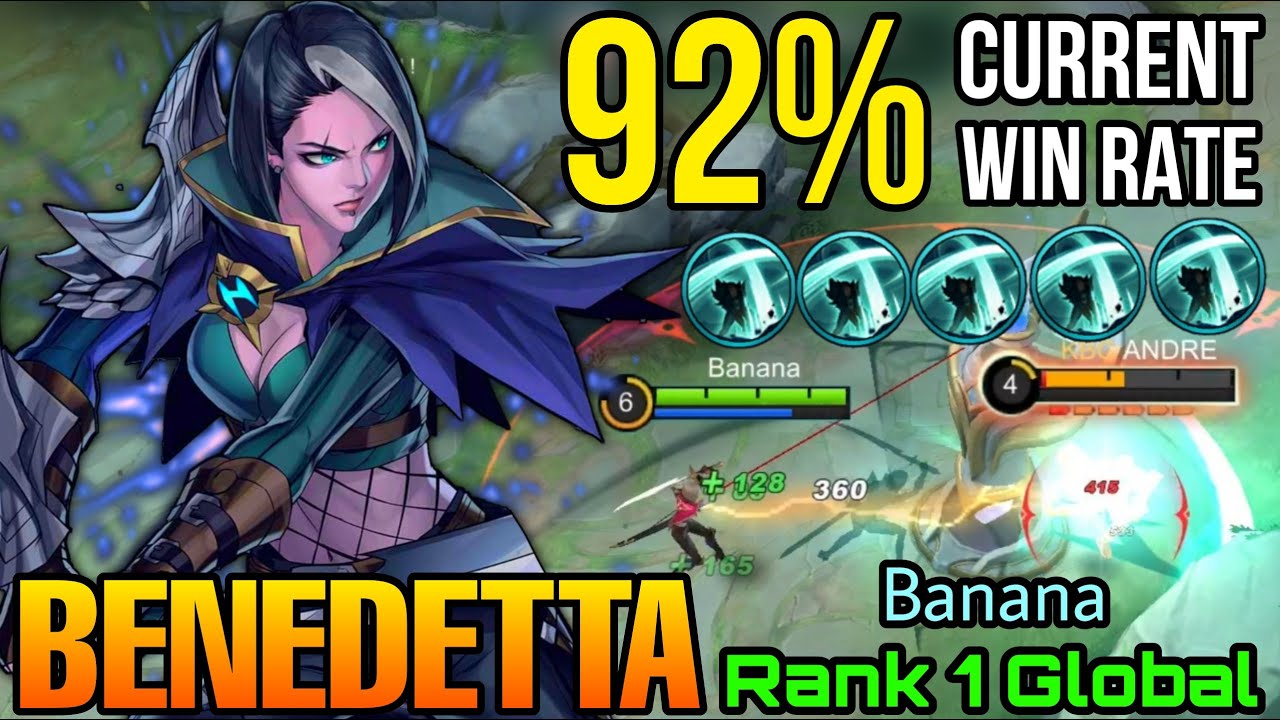 92% Current Win Rate Benedetta Sidelane Aggressive Rotation! - Top 1 Global Benedetta by Banana - ML