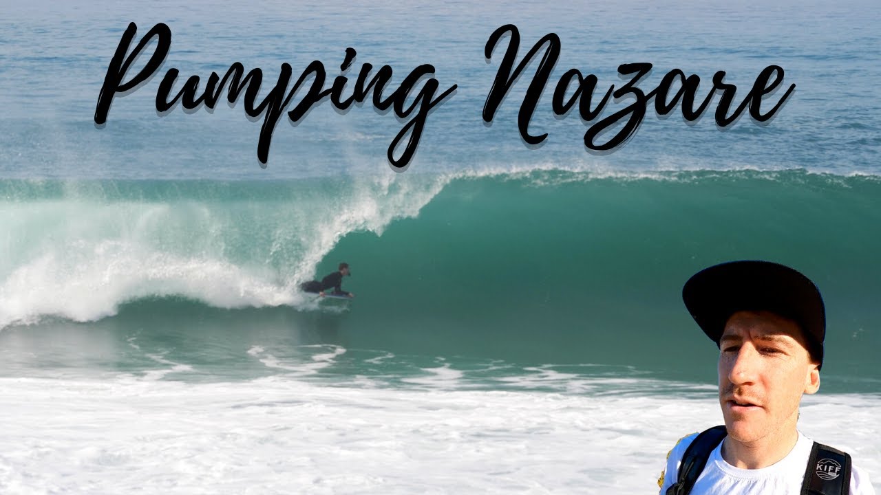 Bodyboarding session at Nazare