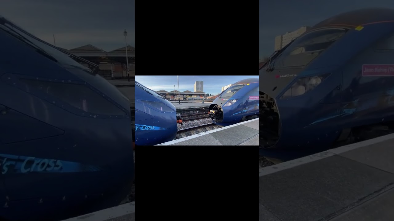 Watching the Hull Trains coupling at Hull Paragon Station this morning