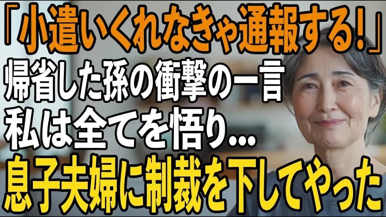 「お小遣いくれないと児相に言うよ 」年末帰省していた孫が私に言い放った衝撃発言。息子夫婦の”孫への命令”を悟った私→お望み通り通報させた結果【シニアライフ】【60代以上の方へ】