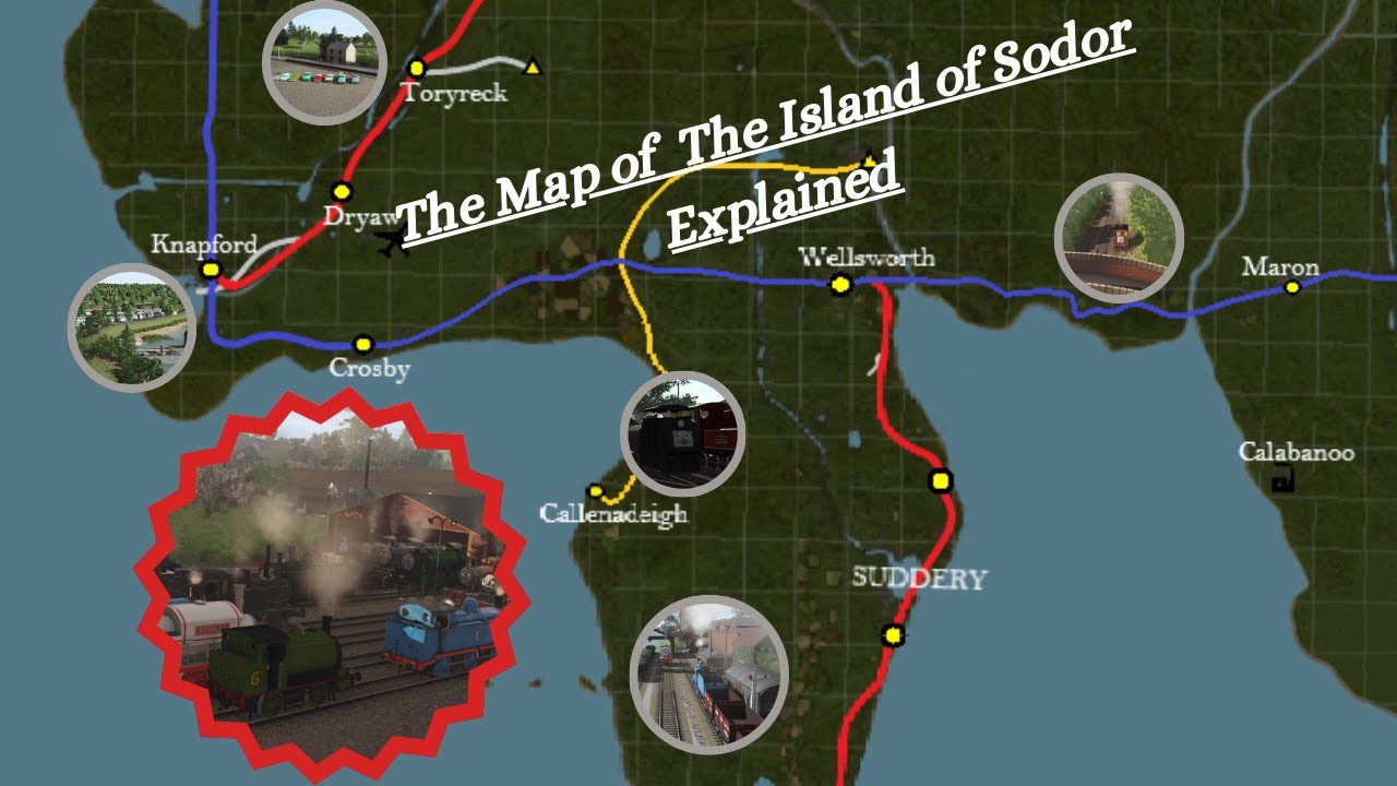 The Map of the Island of Sodor Explained (RWS Lore)