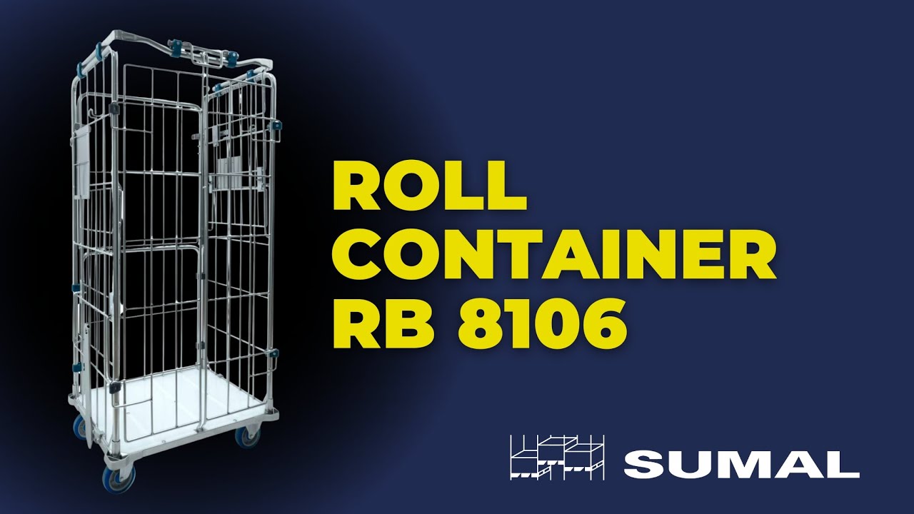 SUMAL | RB 8106 el roll container para lavandería hospitalaria con dos puertas de armario