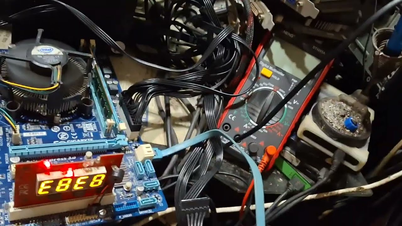 Sửa main Giga b75m d3v 2.0 chạy tí mất hình quạt vẫn quay...và test mỡ hàn mua 52k trên shoppe