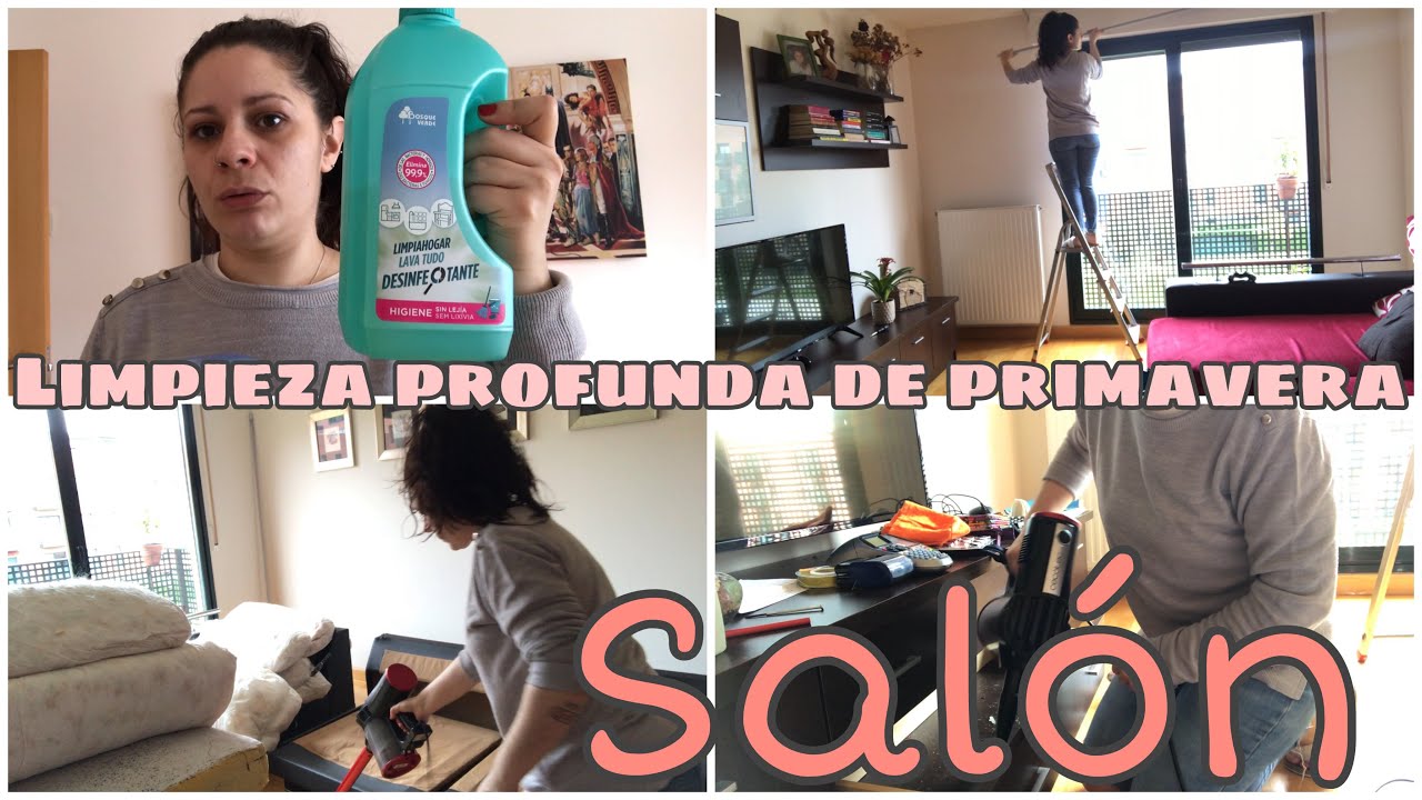 🧹RUTINA LIMPIEZA DE PRIMAVERA🧹// Limpieza profunda de salón // Limpia conmigo // HOGAR