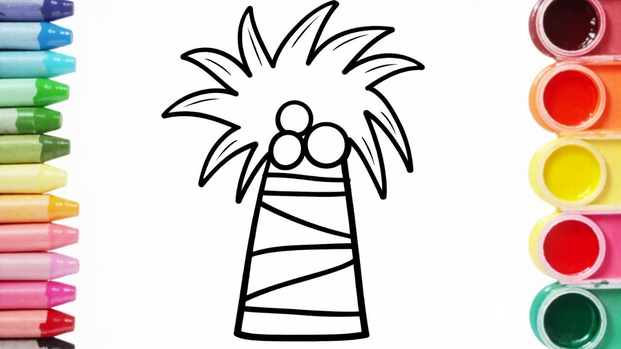 How to Draw a Palm Tree | Step by Step Easy Drawing