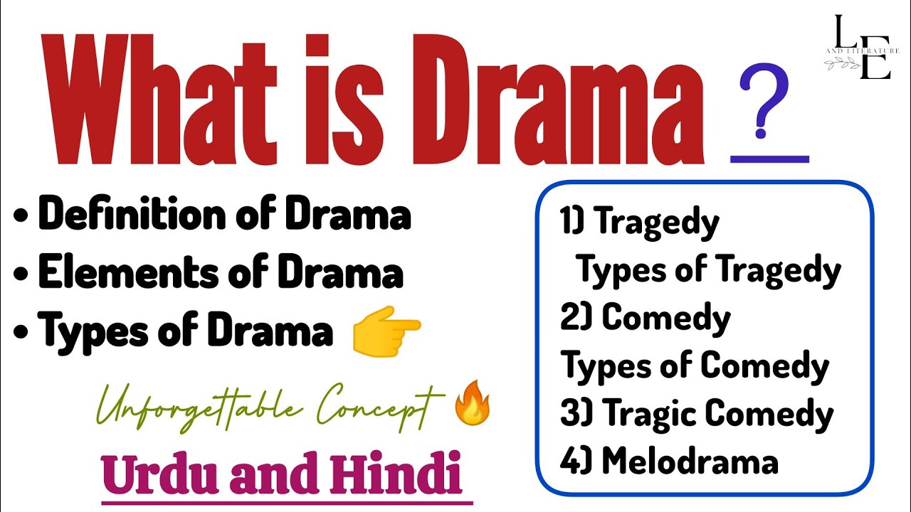 Drama , Key Elements & Types you should know #englishliterature
