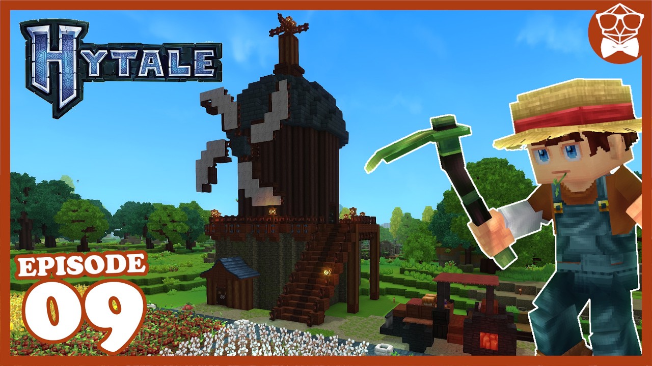 Hytale Ep 9 – I Built a HUGE Windmill & Tractor for My Farm!