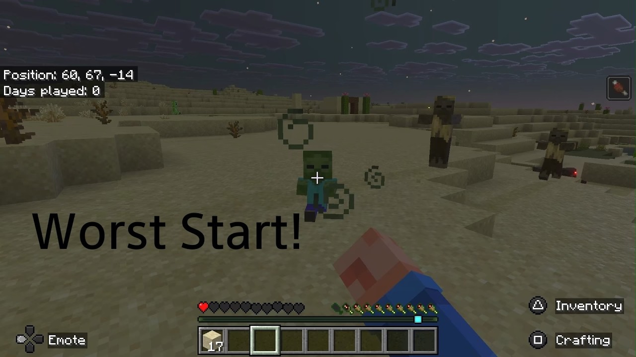 MINECRAFT SURVIVAL EPISODE 1: WORST START EVER...