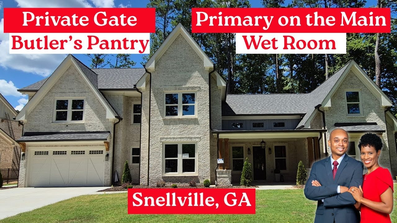 New Homes in Atlanta | Gwinnett County | Custom Built Gated Home | Primary Suite on Main Level
