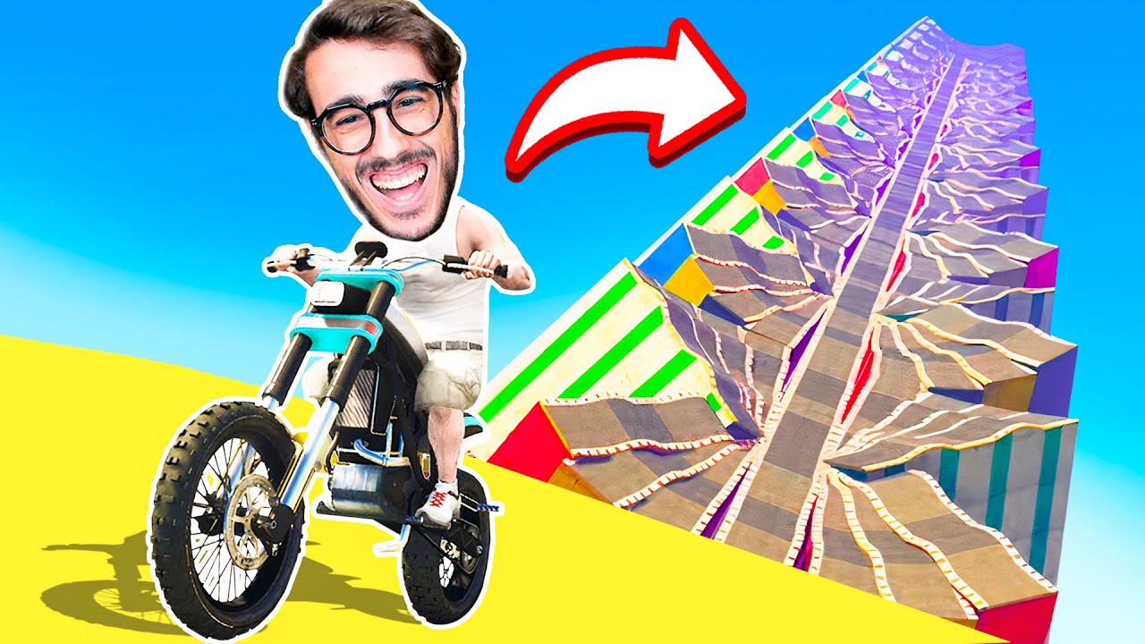 COMPLETO LA MEGA RAMPA MULTIPISTA LARGHISSIMA SU GTA 5!