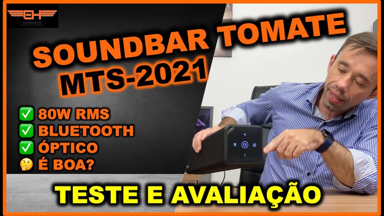 SOUNDBAR TOMATE MTS-2021 É BOA? | 80W | ÓPTICO | BLUETOOTH | TESTE E AVALIAÇÃO | ELETROHALEN