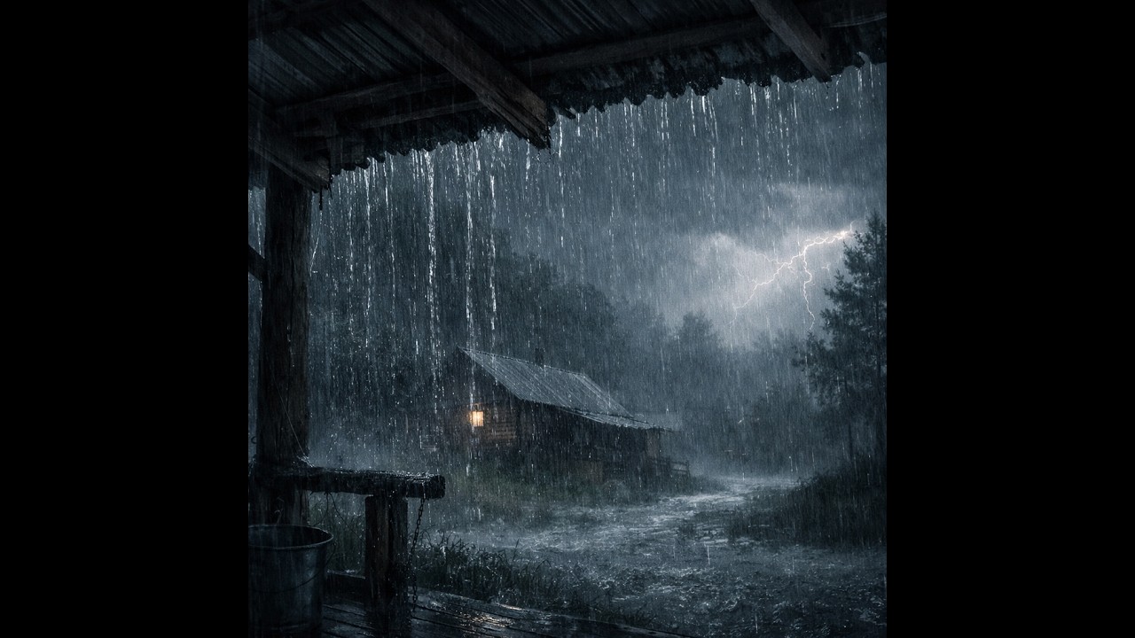 Heavy Rainstorm at Night with Distant Thunder | 3 Hours Real Rain Sounds for Deep Sleep
