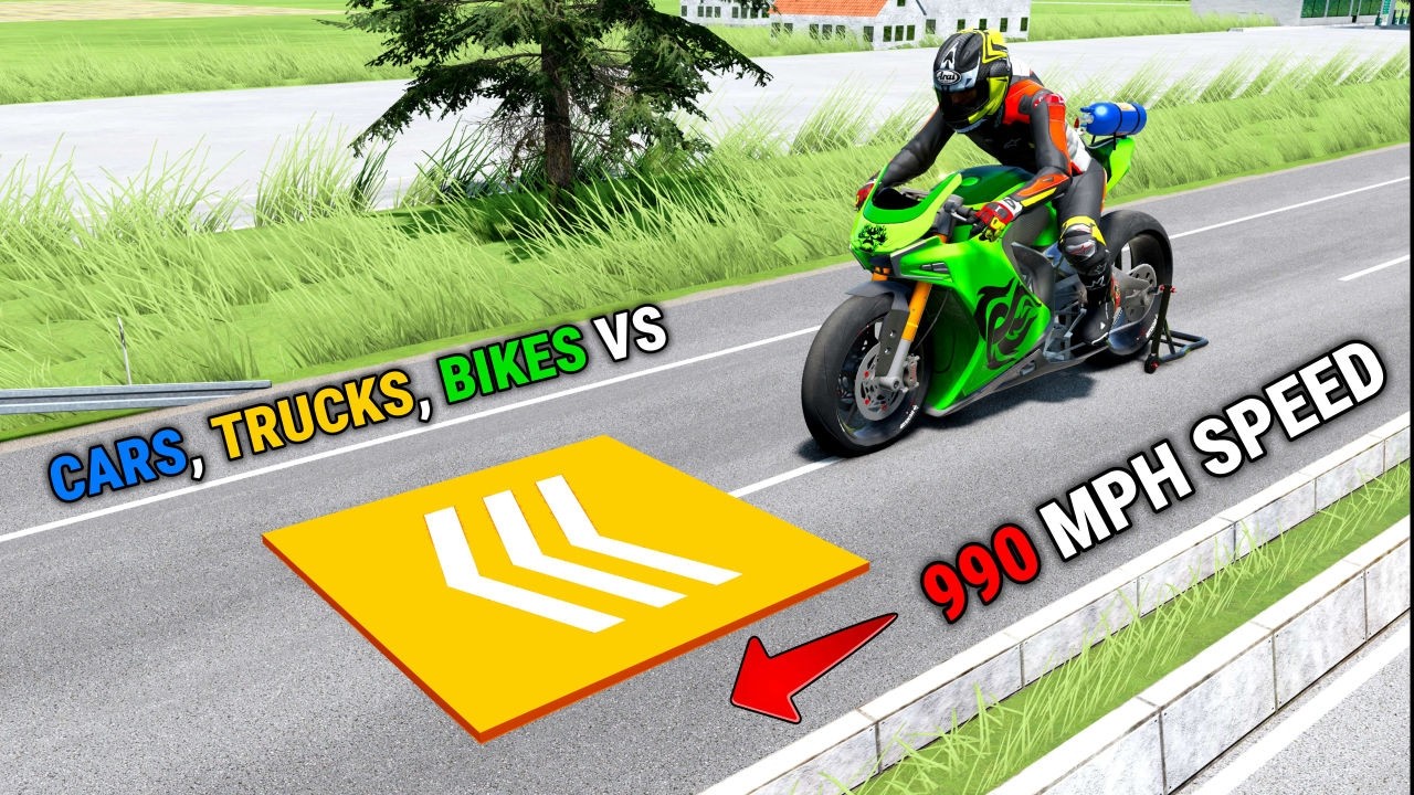 Instant 990 MPH Blast #32 - which BeamNG car survives the farthest?!