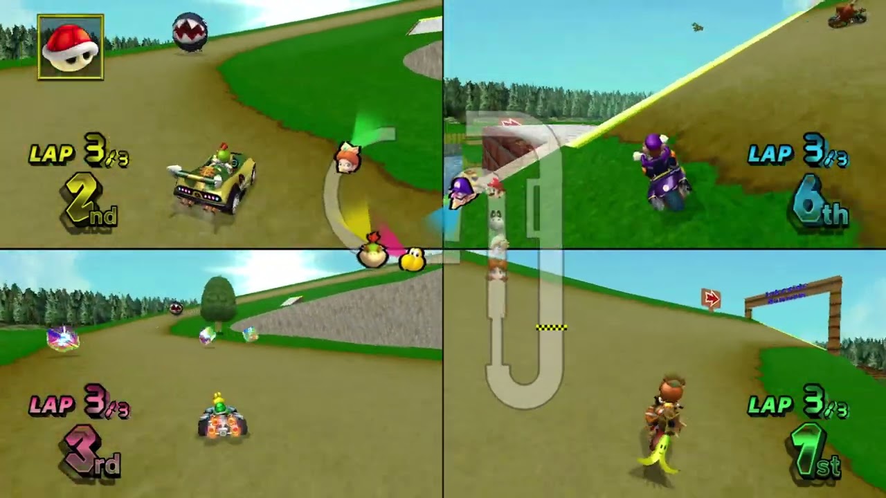 Mario Kart Wii Custom Tracks (History) ✦ 4 Players #691 (3 Tracks) 150cc