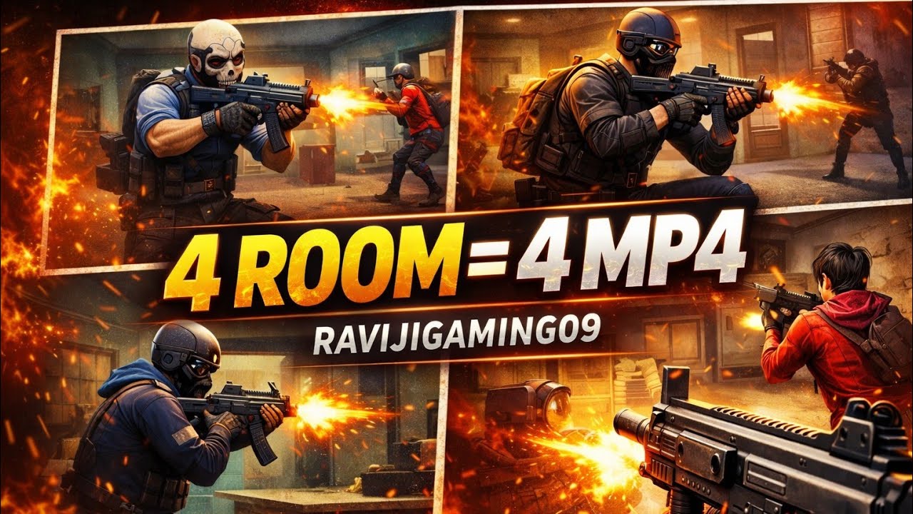 BJMI 4 ROOM = 4 MP4 🔥Aaj ka match full high voltage action se bhara hua hai 💣4 room mein entry aur 