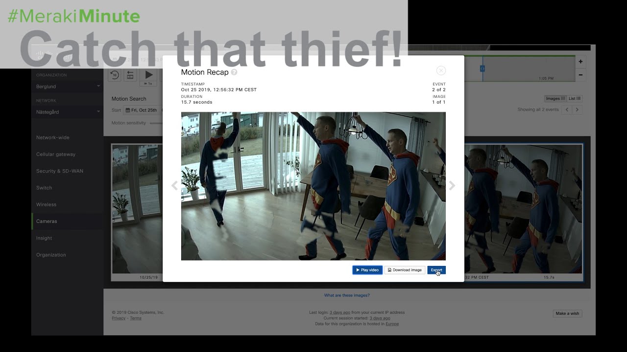 Cisco Meraki MV Motion Recap