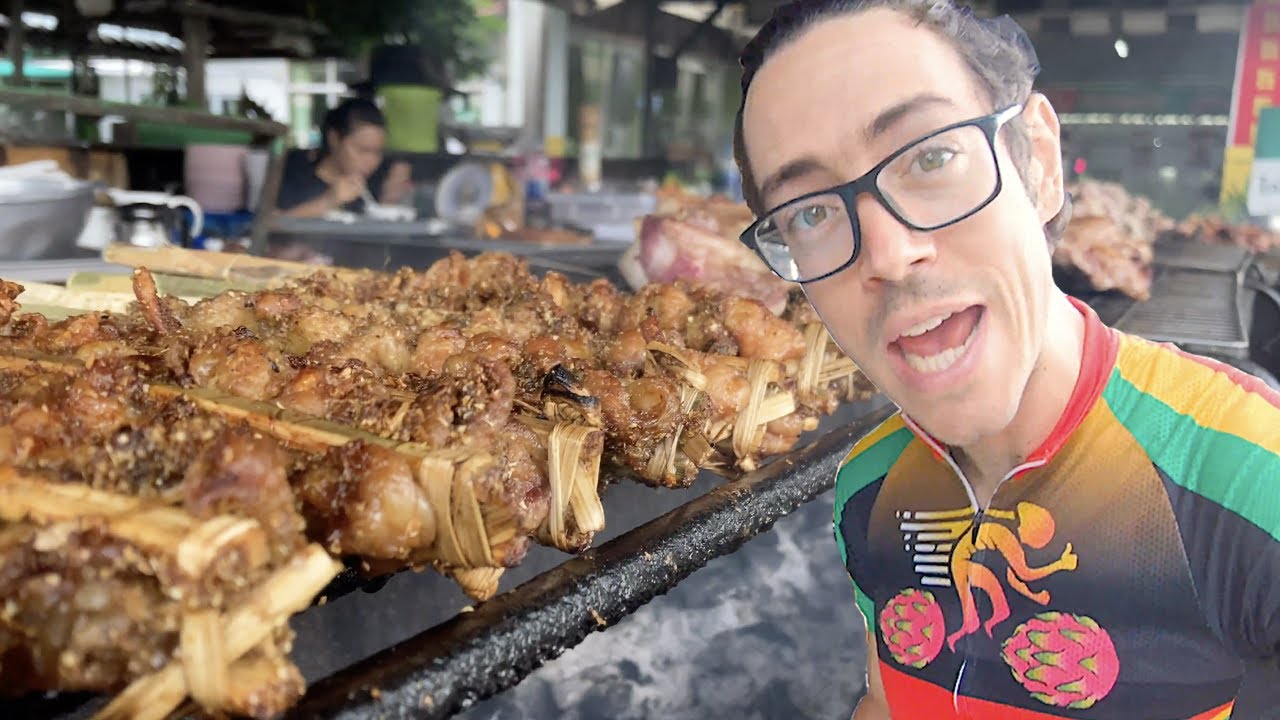 For this BITE of Grilled Chicken I rode 555km🍗🔥🚲😋... and it was worth it!! (ไก่ย่าง Part 2)