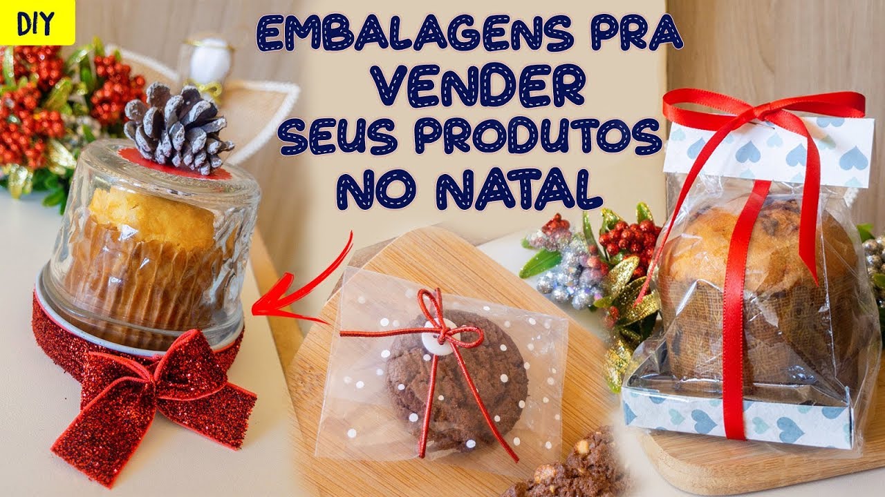 IDEIAS DE EMBALAGENS DE NATAL - FAÇA E VENDA FÁCIL