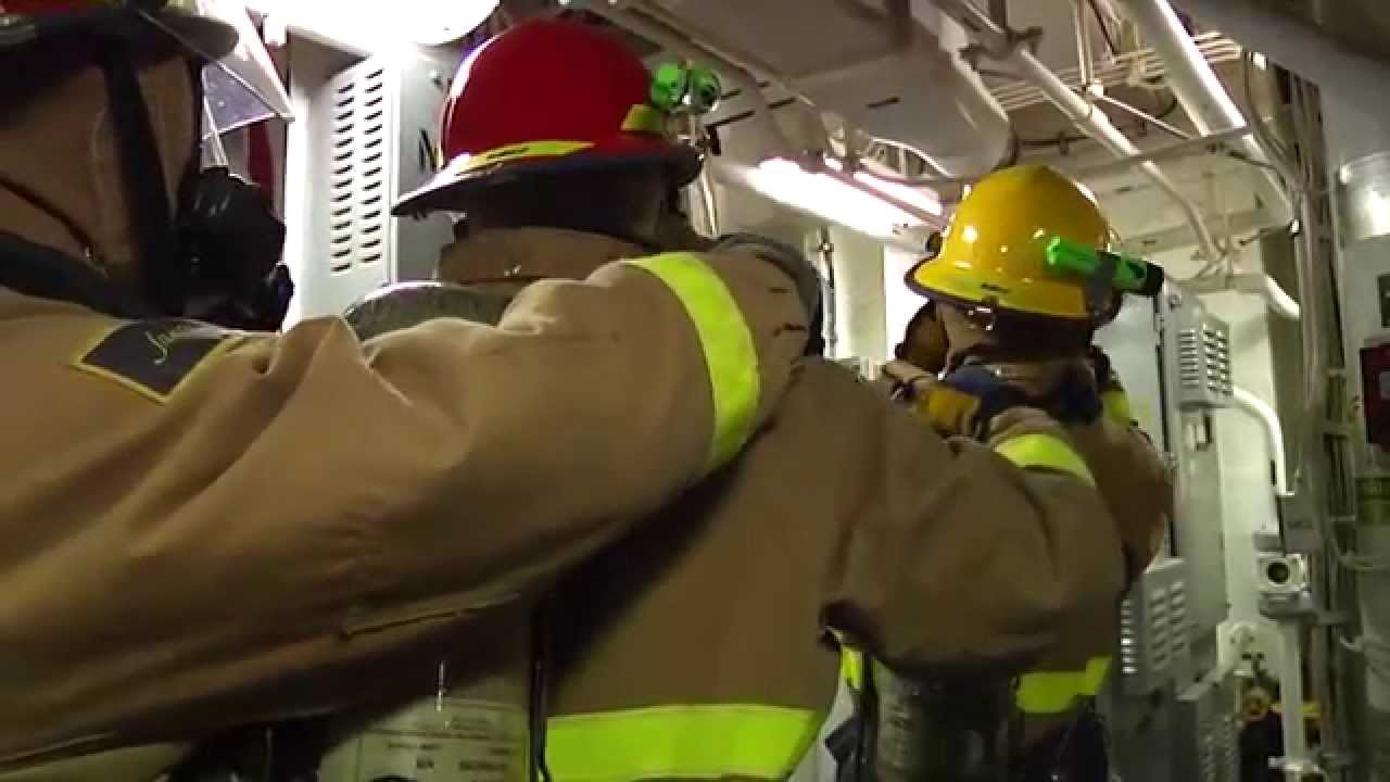 USS Ross Fire Training