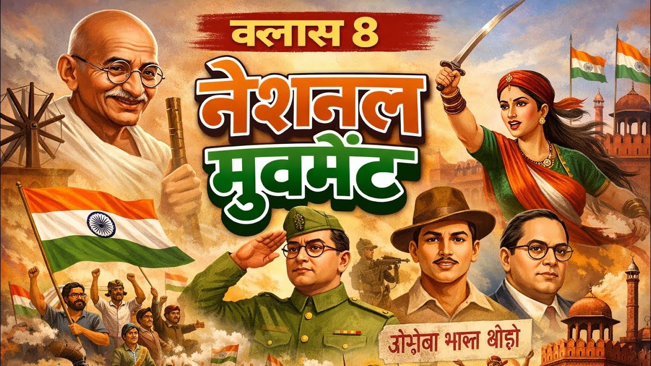 Title:National Movement – Struggle for Freedom and India’s Path to Independence | Class 8 SST