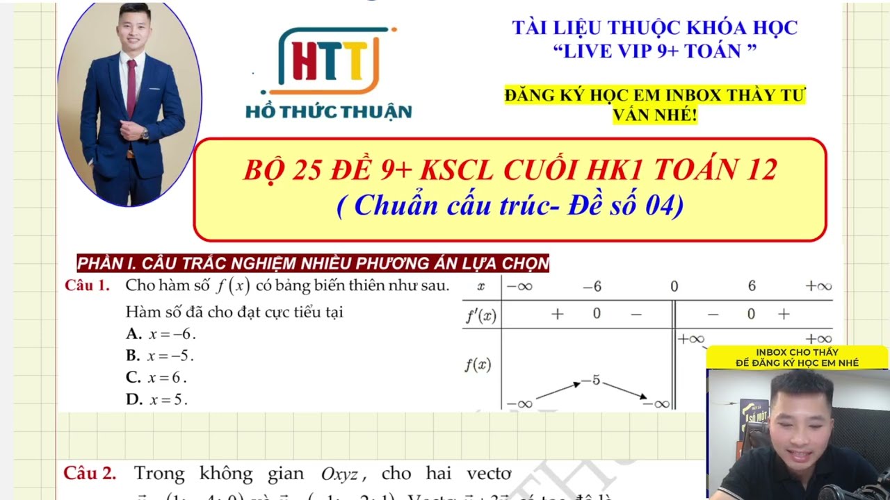 [  TOÁN 12] LIVE CHỮA ĐỀ CUỐI HK1 (ĐẾ SỐ 14)