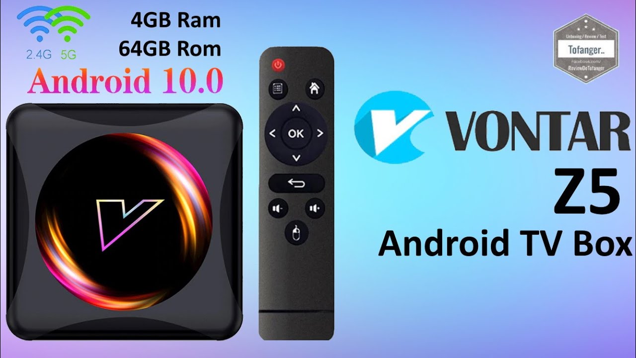VONTAR Z5 Smart TV Box Android 10 - 4 ГБ 64 ГБ - Rockchip RK3318 - USB3 - Распаковка