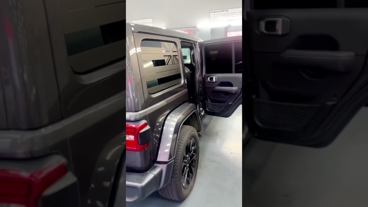 Llumar FormulaOne Pinnacle ceramic tint 35/5 and custom Hawaiian flag vinyl.
