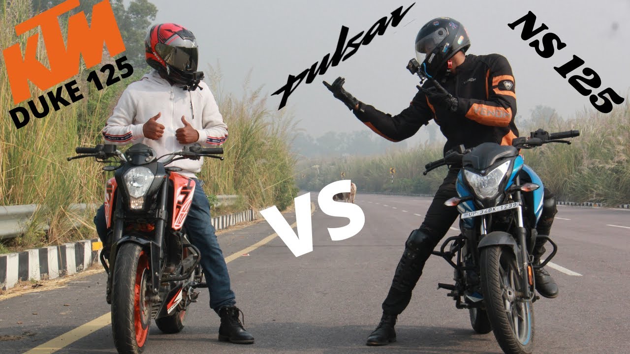 Bajaj NS 125 VS KTM Duke 125 Drag Race battle between brothers, lets began 🔥🔥🔥